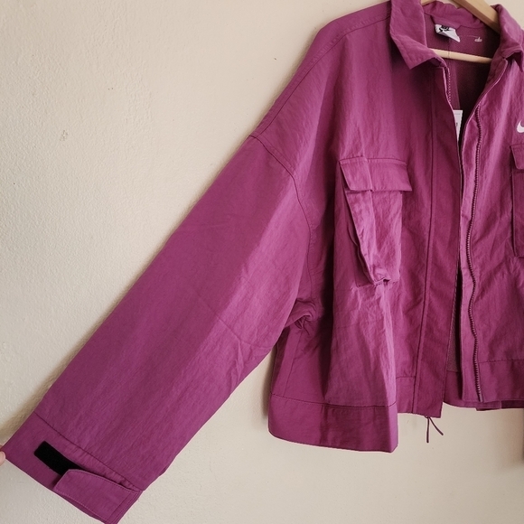 NWT Nike Purple Pink Oversize Jacket Windbreaker XL - Picture 5 of 14